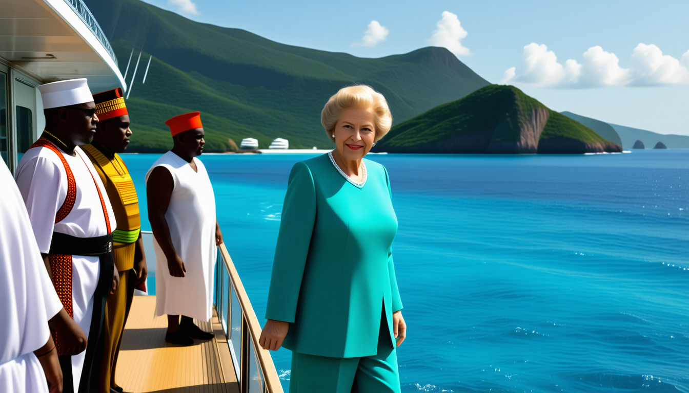 join princess beatrix of the netherlands as she embarks on a memorable visit to the beautiful islands of sint maarten and saba, fostering cultural ties and celebrating the rich heritage of the caribbean.